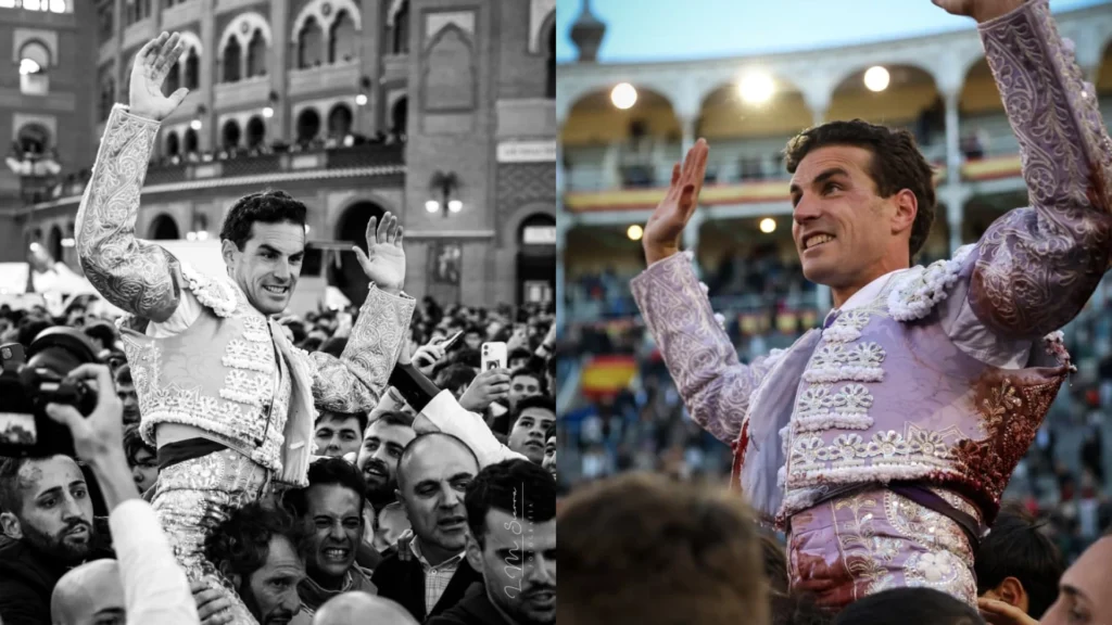 imagen del torero fernando adrián saliendo por la puerta grande de las ventas en junio de 2026